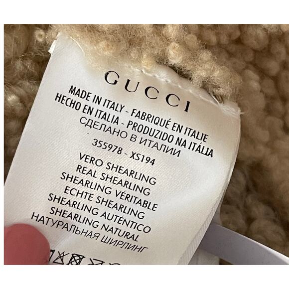 Gucci NWT EU 38 US 6 Womens Sherling Lamb Fur Hooded Coat NEW with Imperfections - Picture 8 of 16
